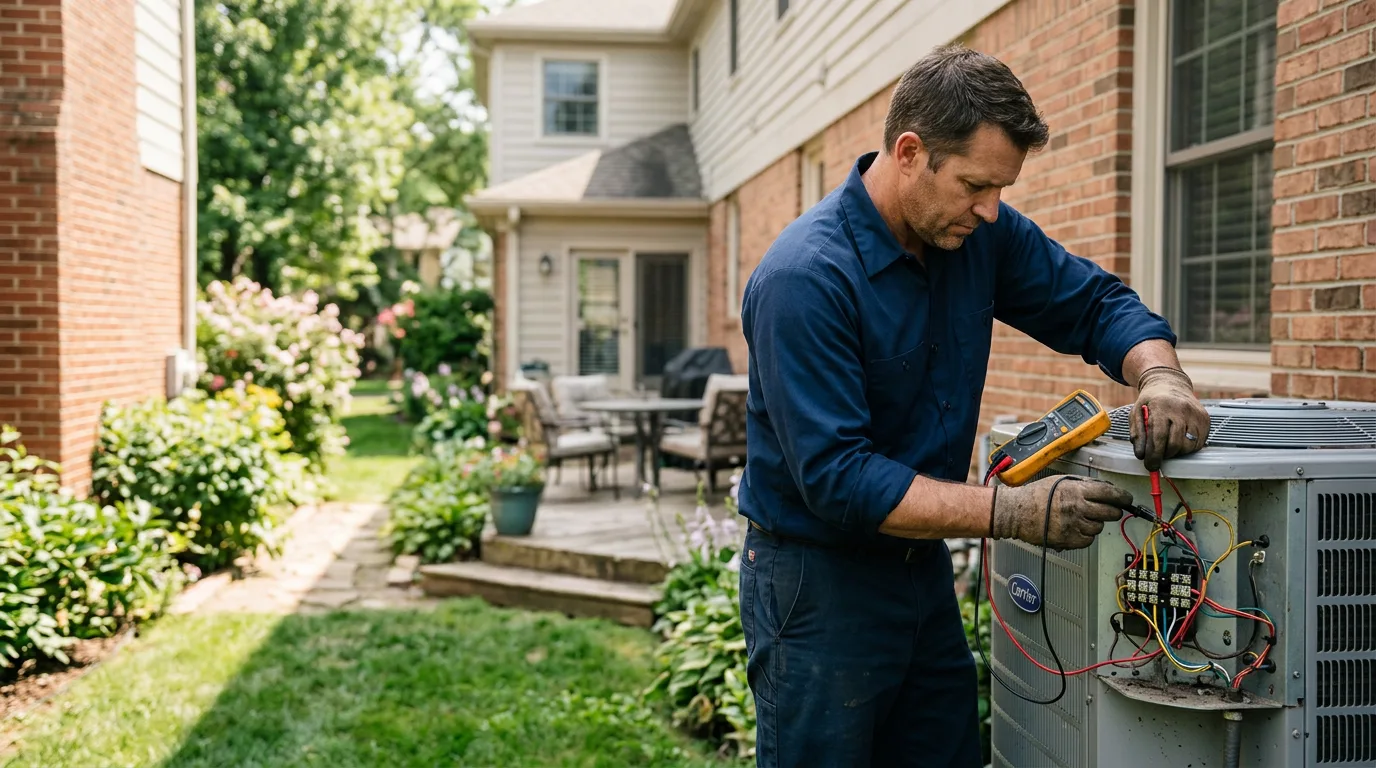 HVAC technician working near Bloomington, MD
